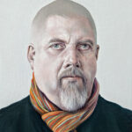 daniel-green-art-self-portrait-with-striped-scarf